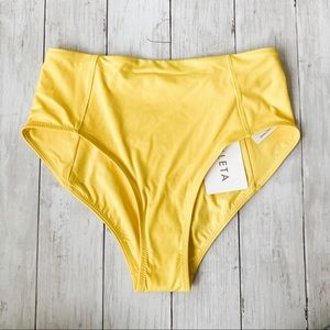 Athleta Yellow High Waist Bottoms Size XS NEW